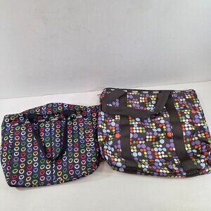Lesportsac Nolita Hearts + Polka Dot Tote Bags Bundle of 2